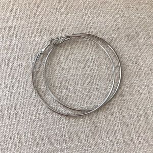Express oversized silver hoop earrings